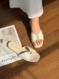  DÉP NAGASHOES MŨI TRÒN QUAI VẢI VIỀN DA NAD406 