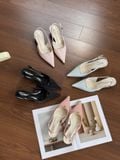  CAO GÓT NAGASHOES MŨI NHỌN KHOÉT CHỮ V ĐÍNH CƯỜM 4P NAC345 