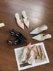  CAO GÓT NAGASHOES MŨI NHỌN KHOÉT CHỮ V ĐÍNH CƯỜM 4P NAC345 