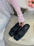  DÉP SỤC NAGASHOES MŨI VUÔNG ĐÍNH NƠ QUAI NGANG 2P NAD374 