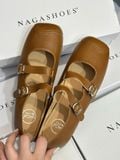  GIÀY BÚP BÊ NAGASHOES HAI QUAI NHẤN CHỈ MŨI GIÀY NAB119 