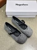 GIÀY BÚP BÊ NAGASHOES MŨI VUÔNG PHỐI DÂY QUAI GÚT NAB126 