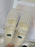  GIÀY BÚP BÊ NAGASHOES VẢI REN CHẤM BỊ ĐÍNH NƠ NAB137 