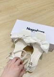  CAO GÓT NAGASHOES MŨI VUÔNG QUAI THẮT NƠ 7P NAC342 