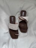  DÉP NAGASHOES MŨI VUÔNG 2 QUAI NGANG XOẮN NAD398 