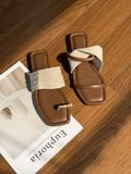  DÉP NAGASHOES MŨI VUÔNG 2 QUAI NGANG XOẮN NAD398 