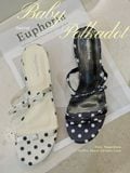  DÉP NAGASHOES MŨI TRÒN CHẤM BI HAI QUAI NƠ NAD395 