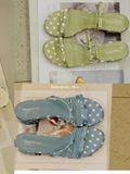  DÉP NAGASHOES MŨI TRÒN CHẤM BI HAI QUAI NƠ NAD395 