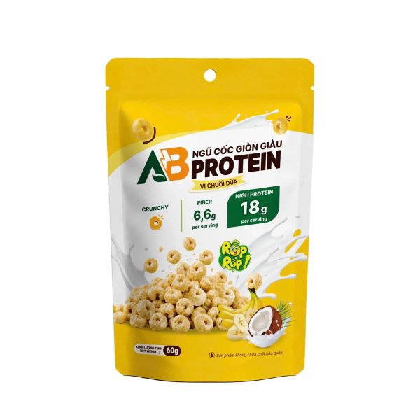 Túi Ngũ Cốc Giòn Cao Đạm AB - Vị Chuối Dừa