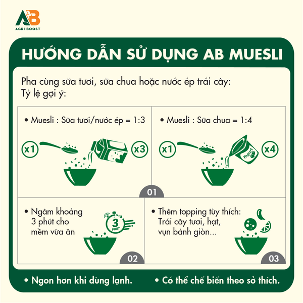 Ngũ Cốc Dinh Dưỡng AB Muesli 480g