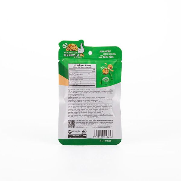 Túi ngũ Cốc Granola Bite 30g Dạng Viên