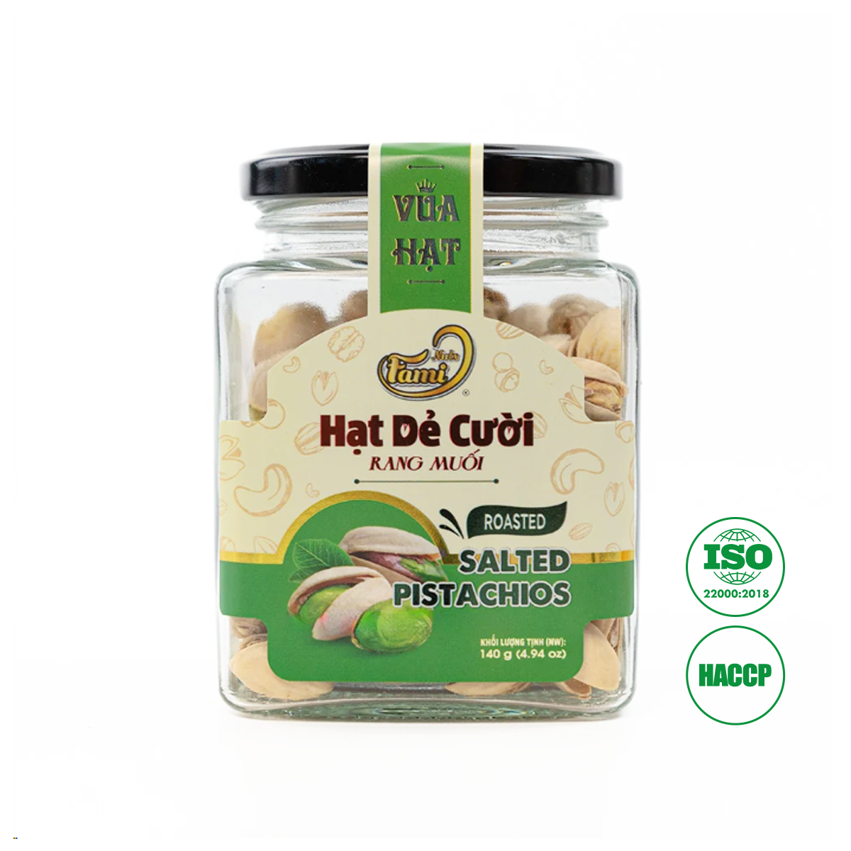 Hạt Dẻ Cười Rang Muối Faminuts Hũ Thủy Tinh 140g