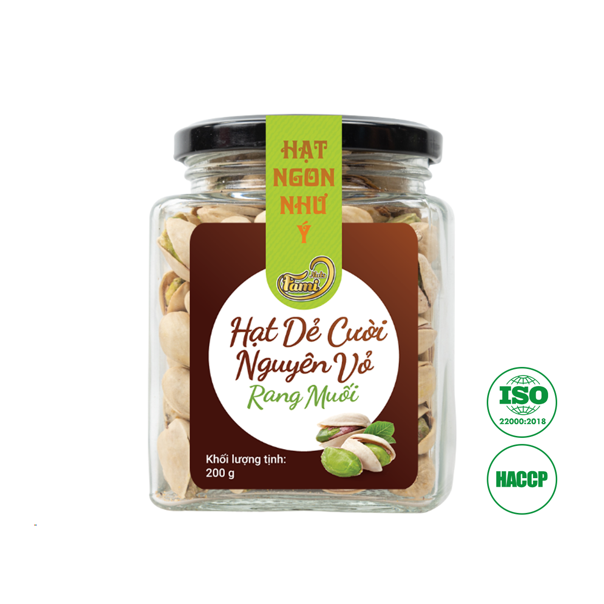 Hạt Dẻ Cười Rang Muối Faminuts Hũ Thủy Tinh 200g