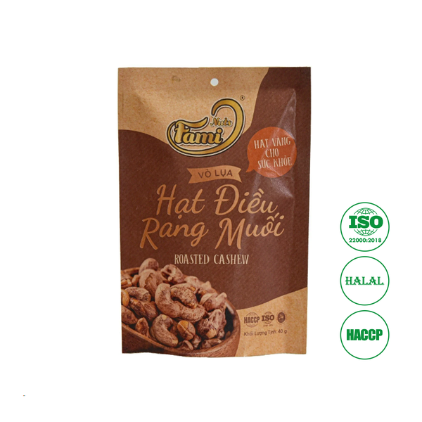 Hạt Điều Rang Muối Faminuts Túi Kraft 40g