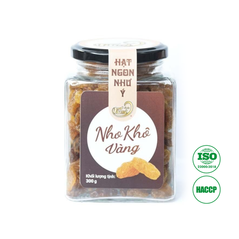 Nho khô vàng Faminuts hũ thủy tinh 300g