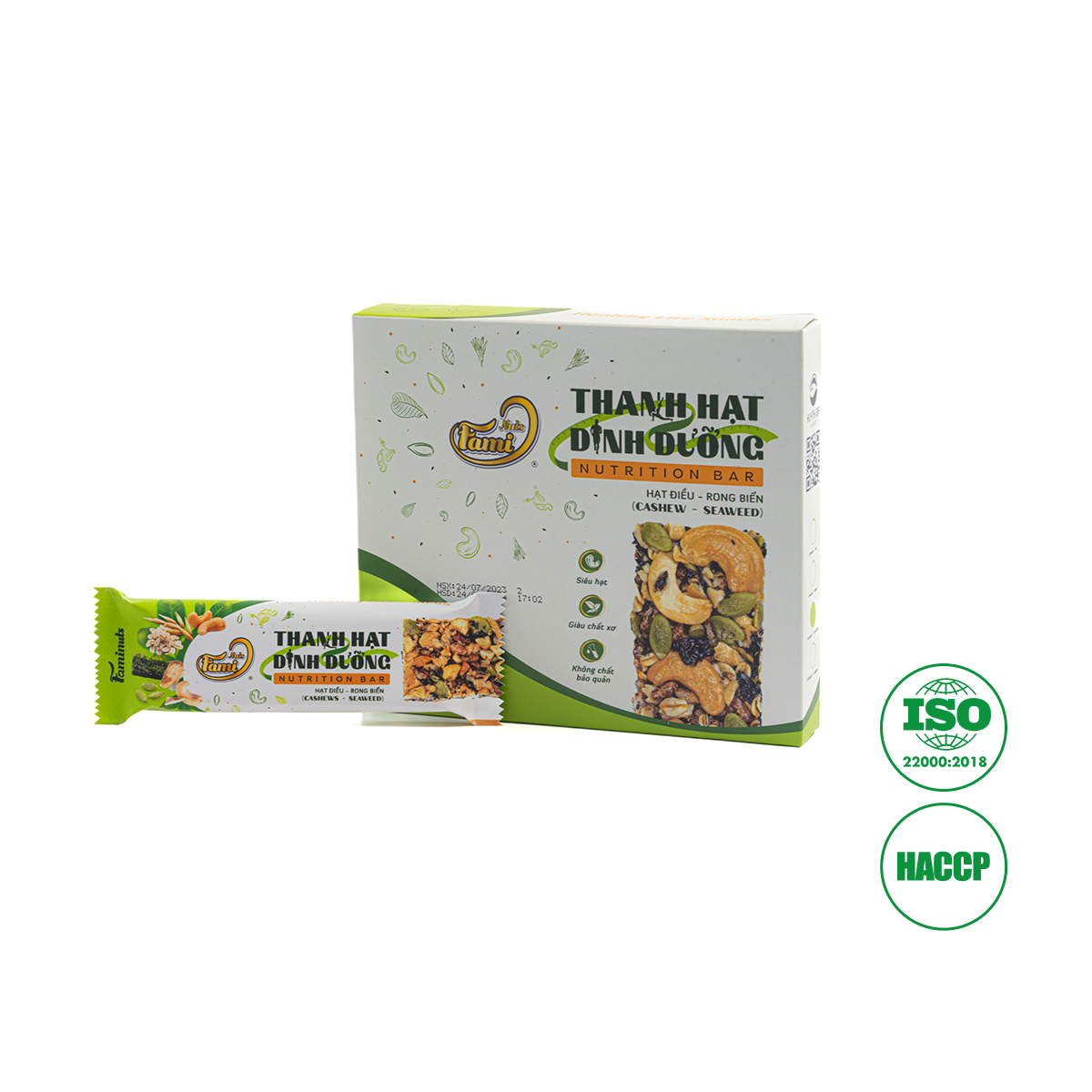 Thanh Hạt Dinh Dưỡng Hạt Điều - Rong Biển Faminuts