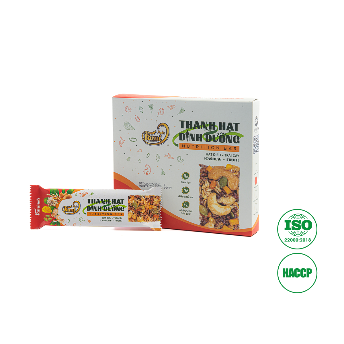 Thanh Hạt Dinh Dưỡng Hạt Điều - Trái Cây Faminuts