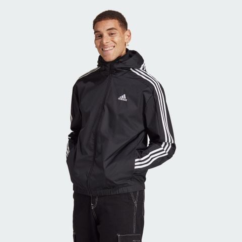 Adidas chính hãng - Áo Gió Vải Dệt 3 Sọc Essentials