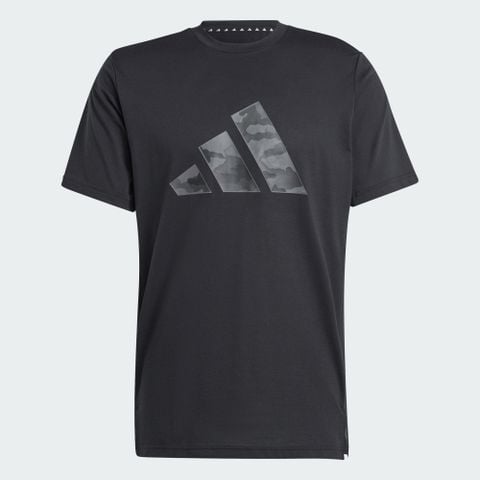 Adidas chính hãng - Áo Thun Logo Graphic Rằn Ri Train Essentials
