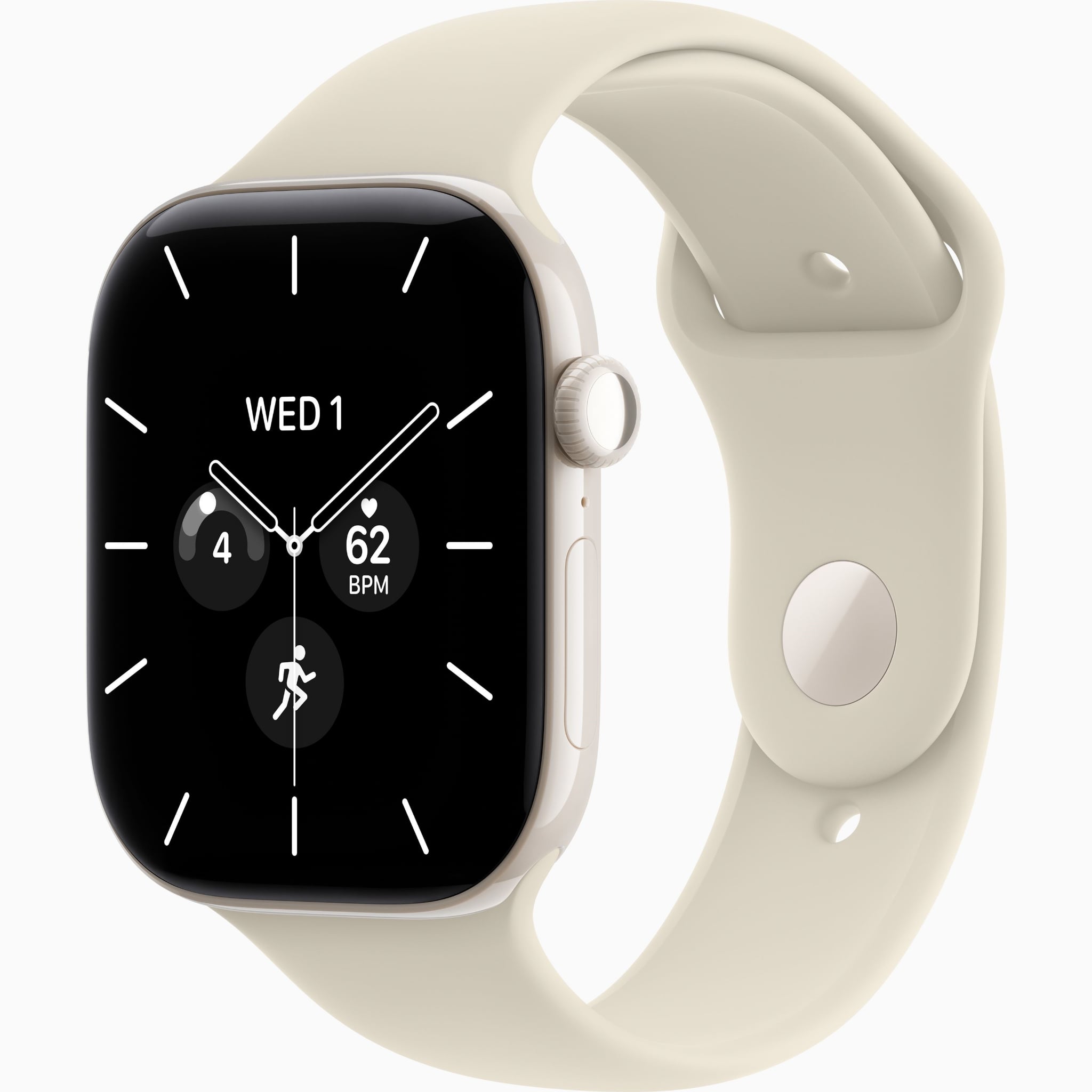 Apple Watch S12 GPS+Cellular 46mm - Pearl White Ceramic Case with Sand Sport Band