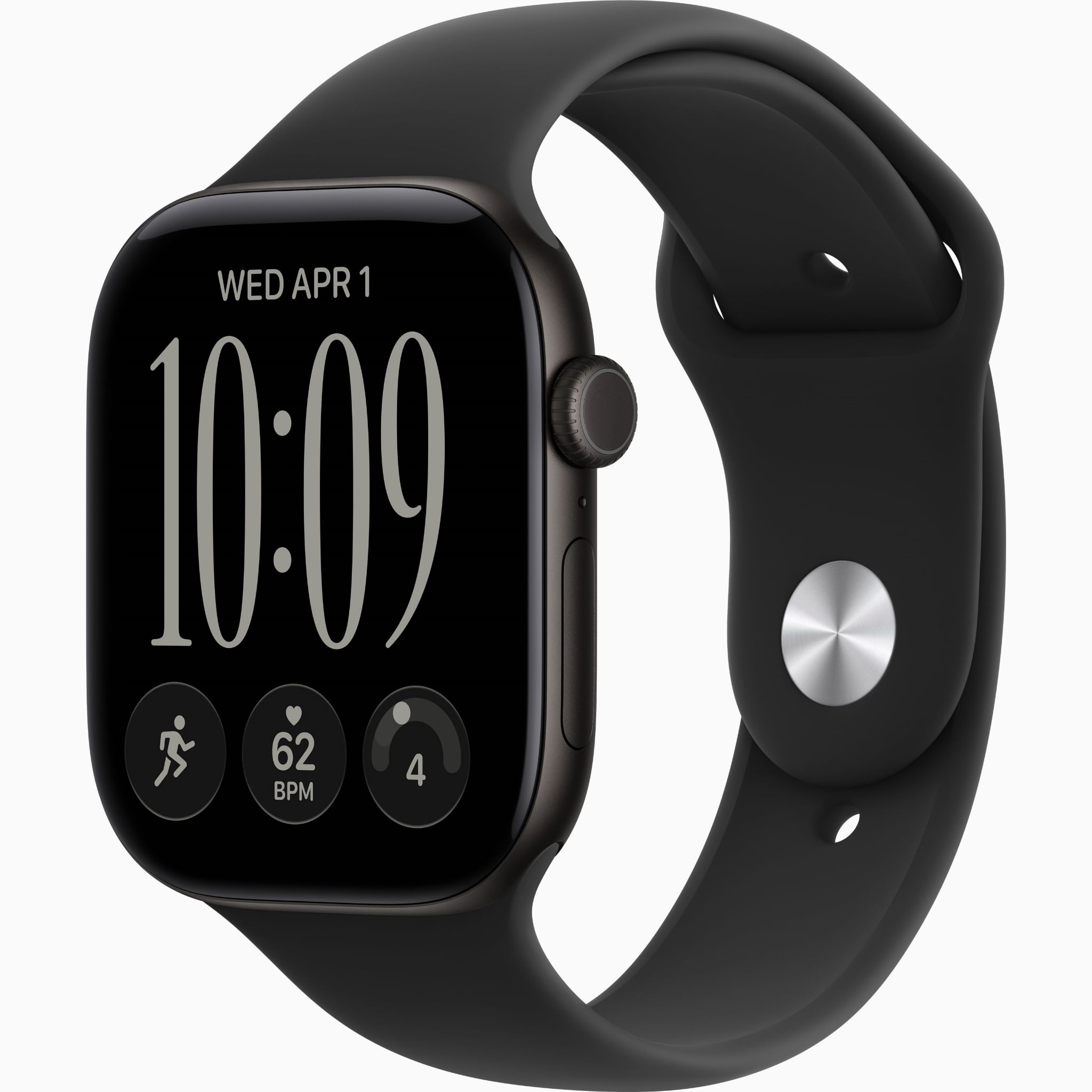 Apple Watch S12 GPS+Cellular 46mm - Black Aluminium Case with Black Sport Band