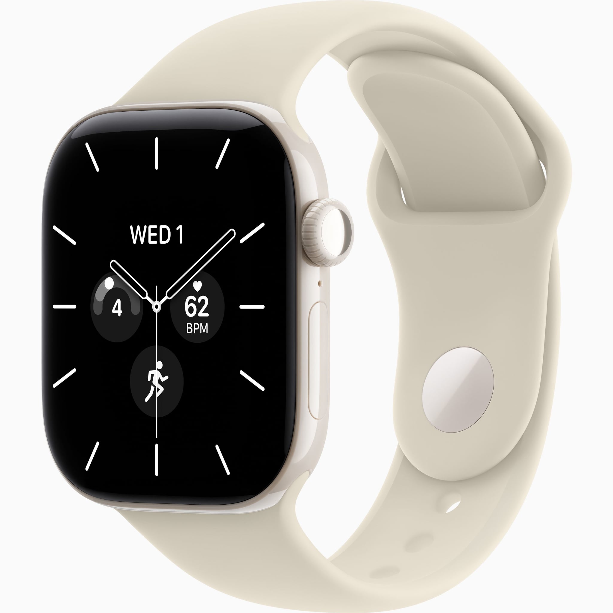 Apple Watch S12 GPS+Cellular 42mm - Pearl White Ceramic Case with Sand Sport Band