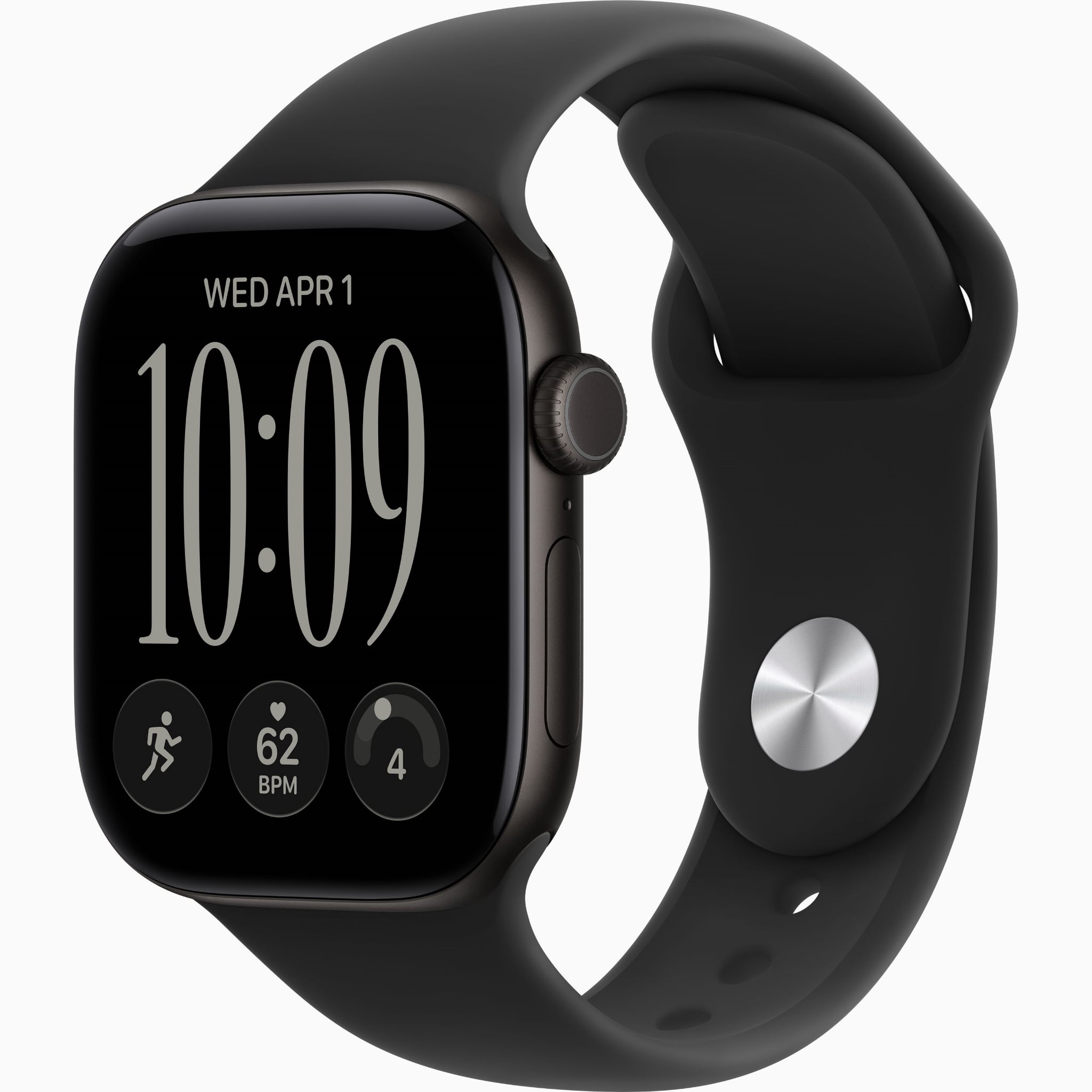 Apple Watch S12 GPS+Cellular 42mm - Black Aluminium Case with Black Sport Band