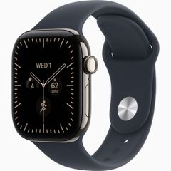 Apple Watch S12 GPS+Cellular 42mm - Natural Titanium Case with Navy Blue Sport Band