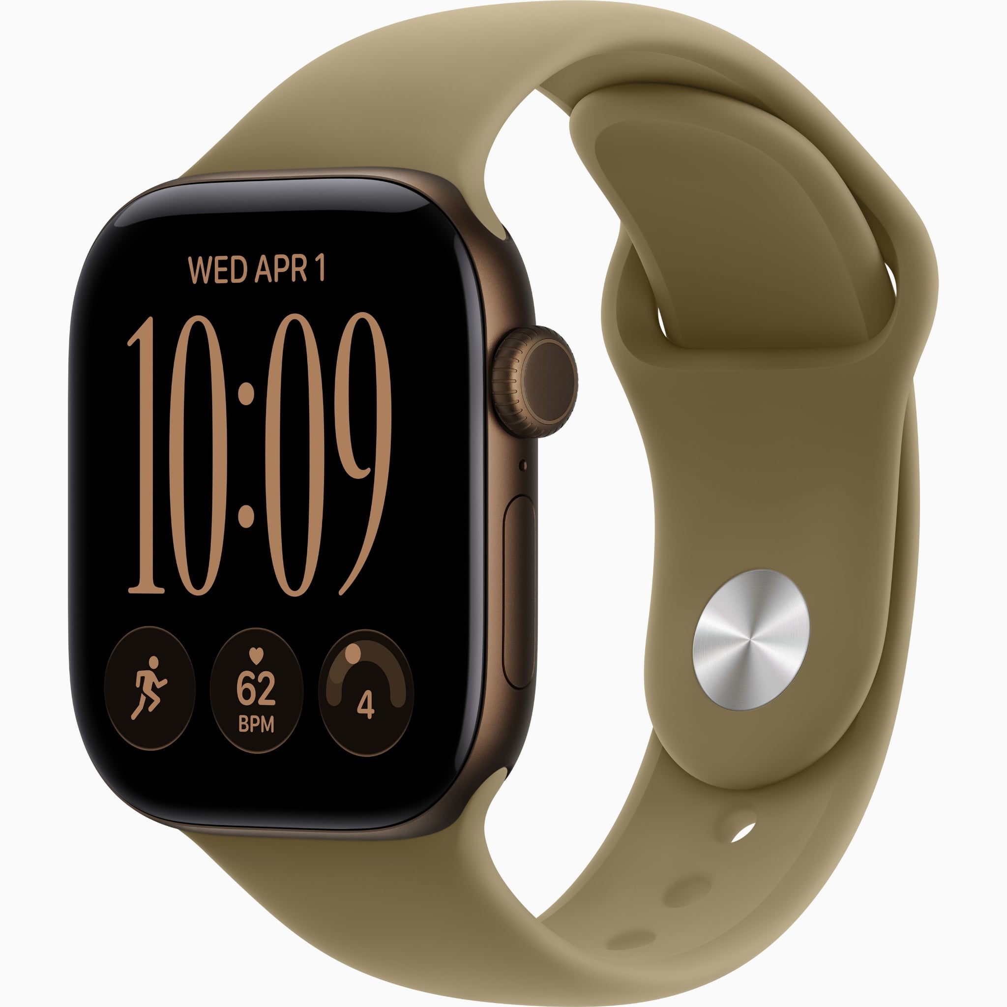 Apple Watch S12 GPS 42mm - Dark Bronze Aluminium Case with Olive Sport Band