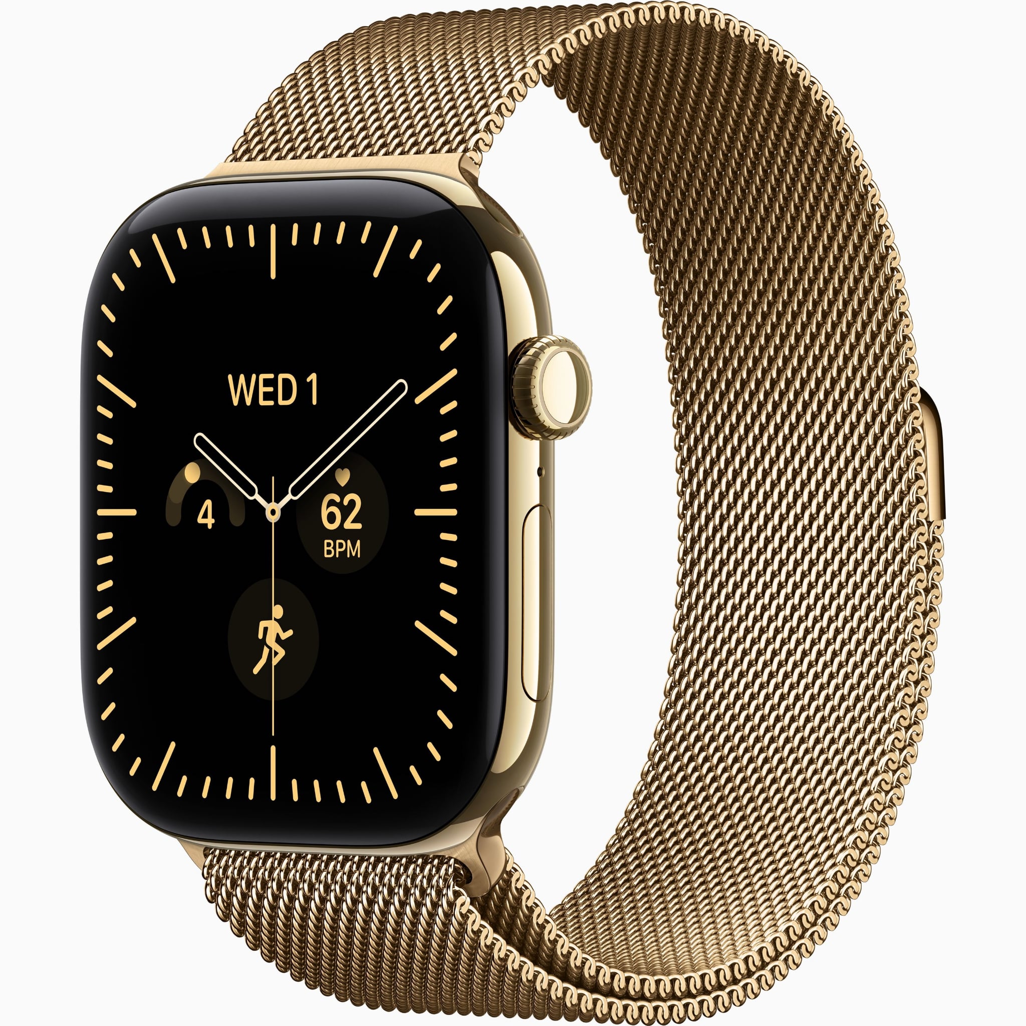 Apple Watch S12 GPS+Cellular 46mm - Radiant Gold Titanium Case with Radiant Gold Milanese Loop