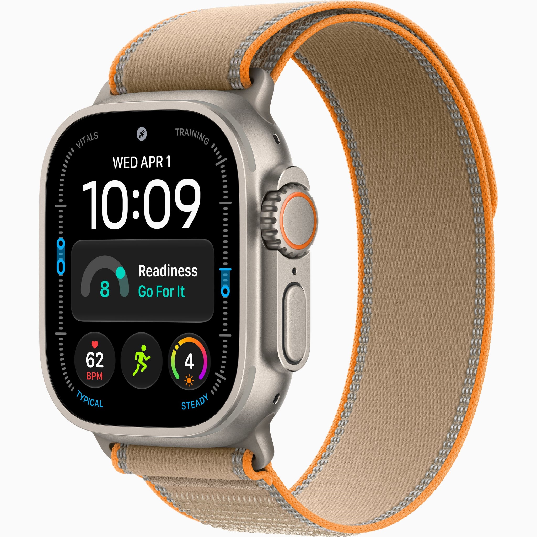 Apple Watch Ultra 4 49mm - Natural Titanium Case with Sand Trail Loop