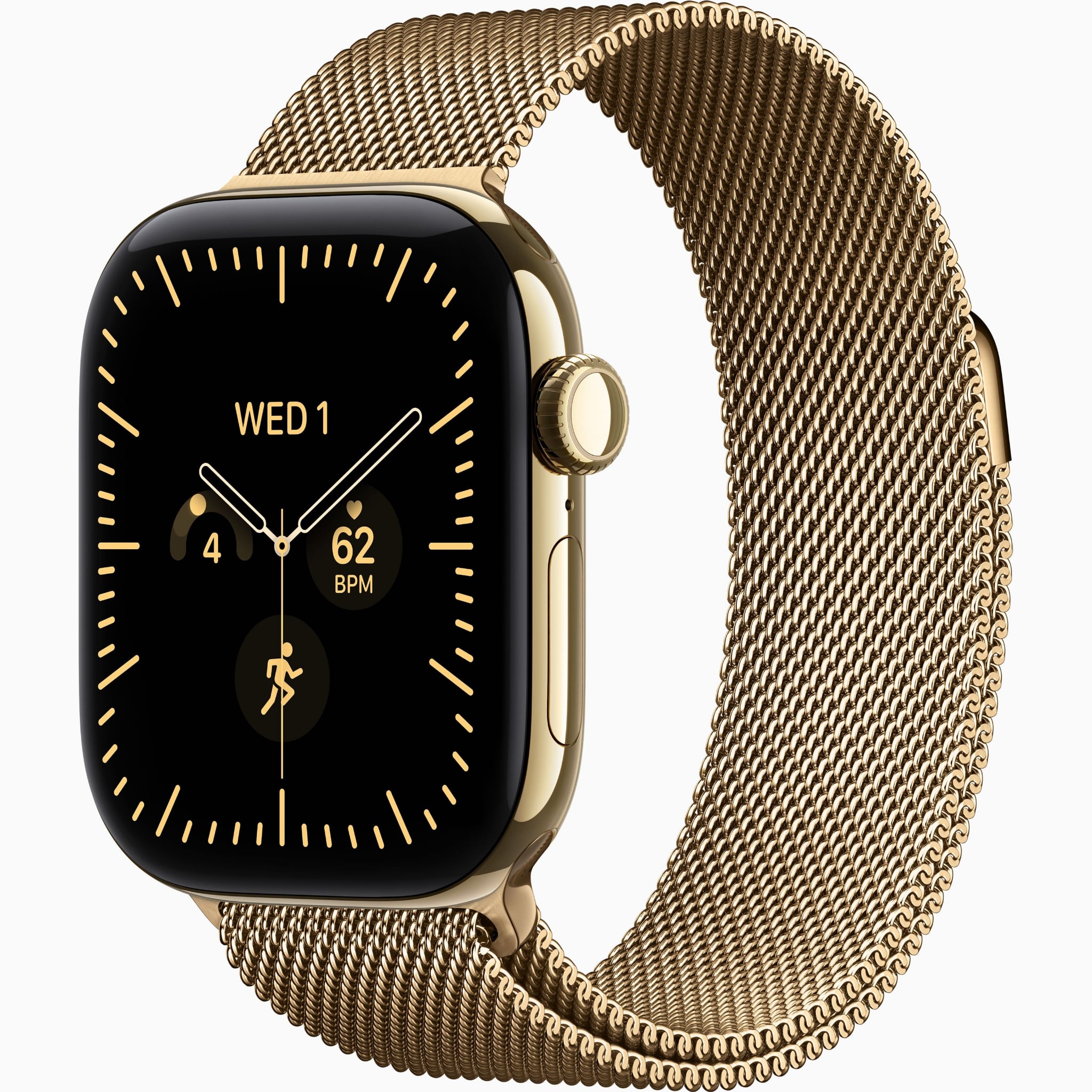 Apple Watch S12 GPS+Cellular 42mm - Radiant Gold Titanium Case with Radiant Gold Milanese Loop