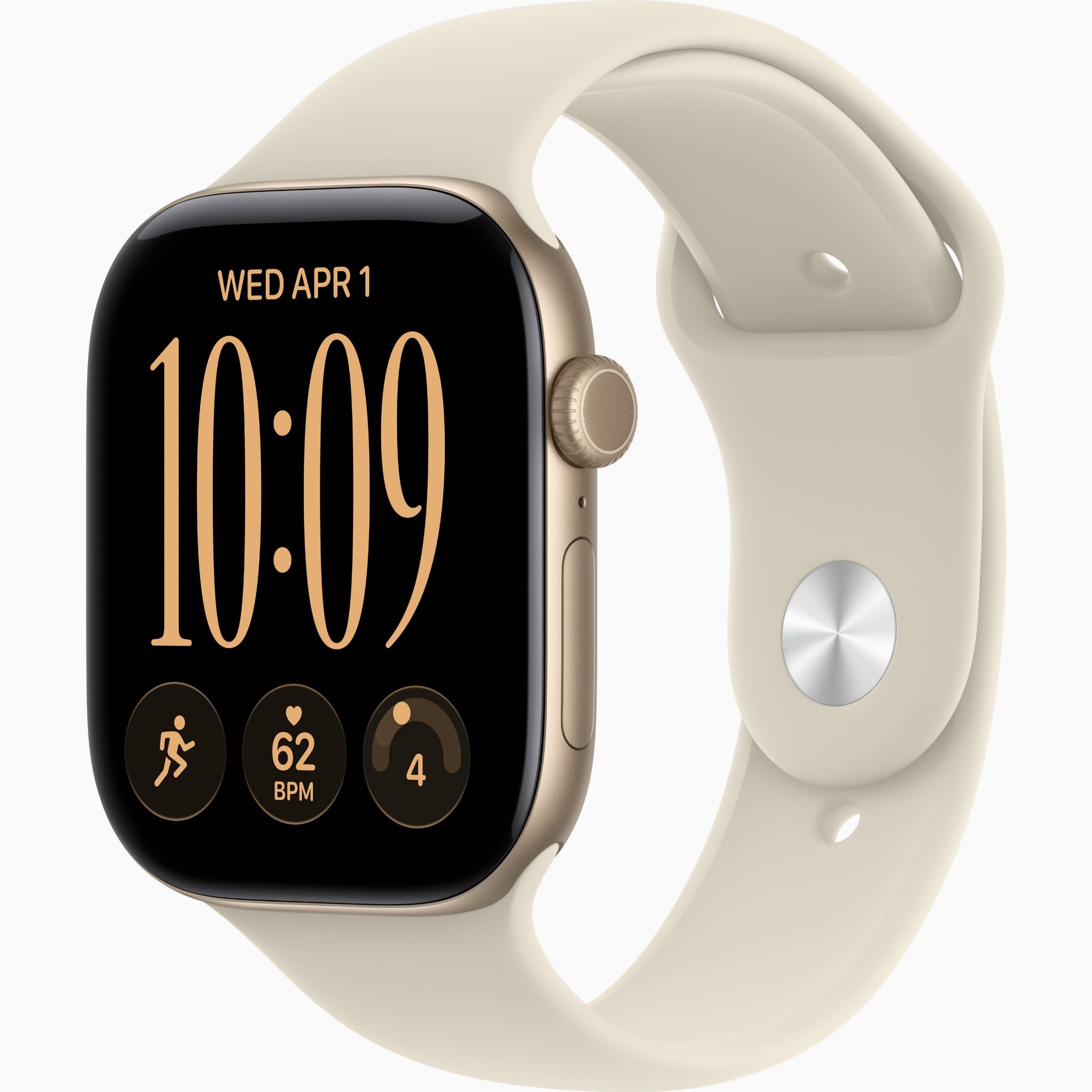 Apple Watch S12 GPS+Cellular 46mm - Light Gold Aluminium Case with Sand Sport Band