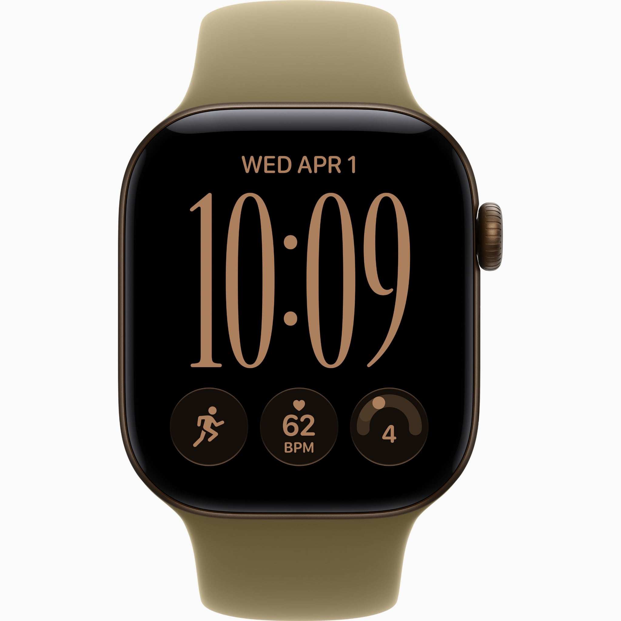 Apple Watch S12 GPS 42mm - Dark Bronze Aluminium Case with Olive Sport Band