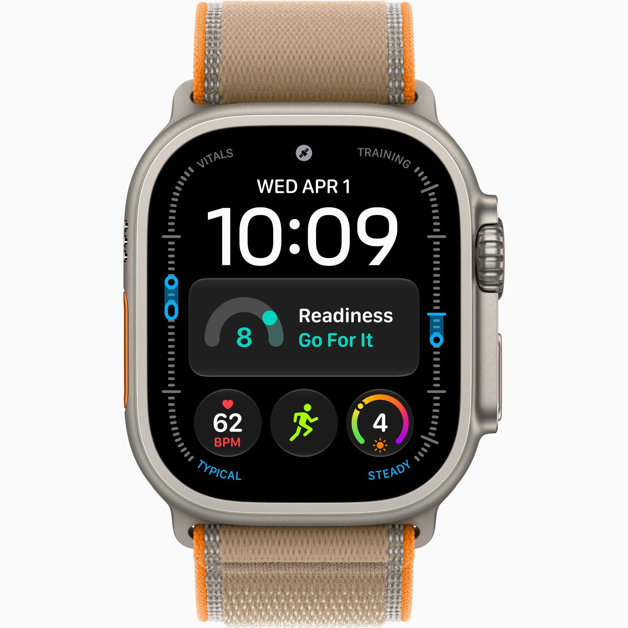 Apple Watch Ultra 4 49mm - Natural Titanium Case with Sand Trail Loop