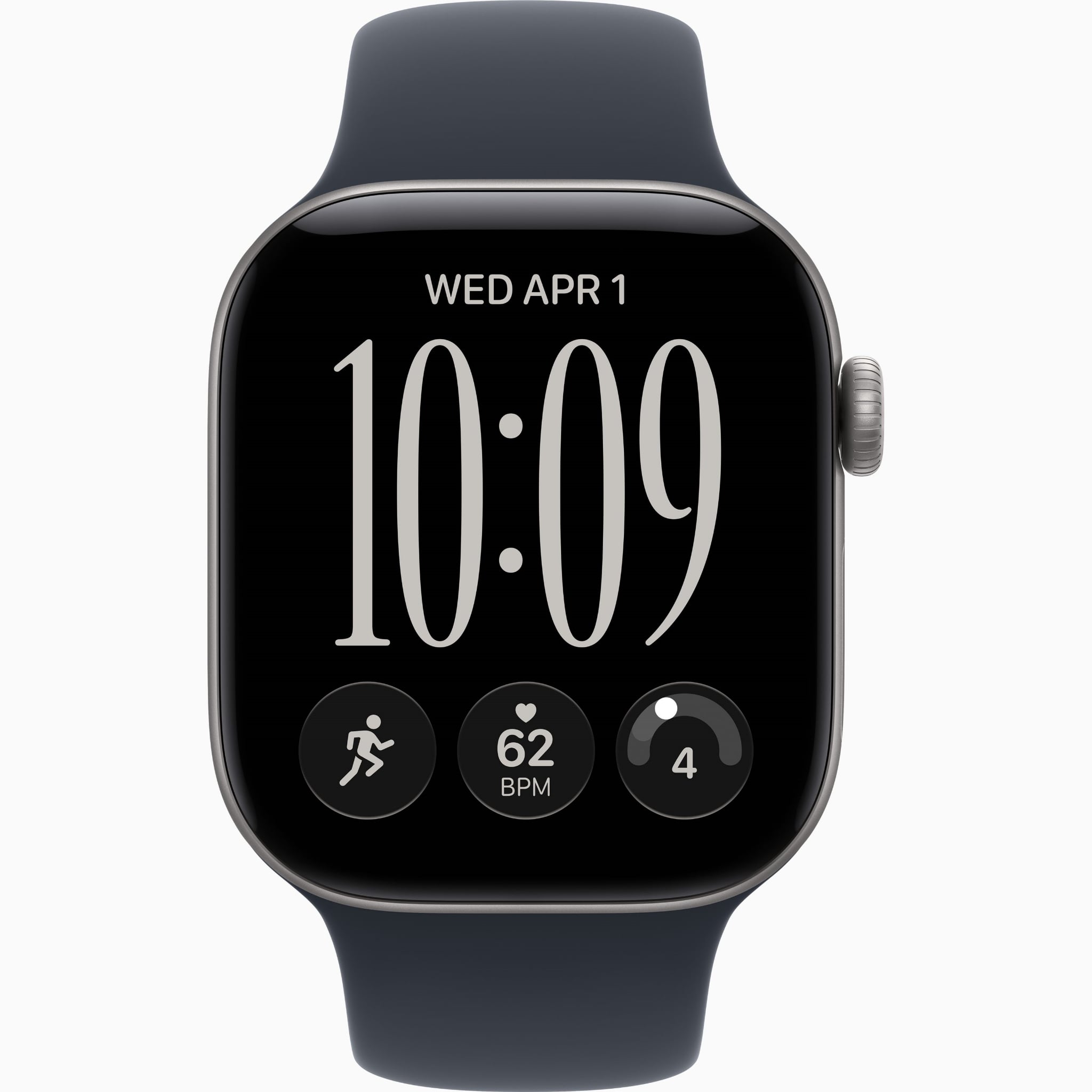 Apple Watch S12 GPS 46mm - Space Grey Aluminium Case with Navy Blue Sport Band