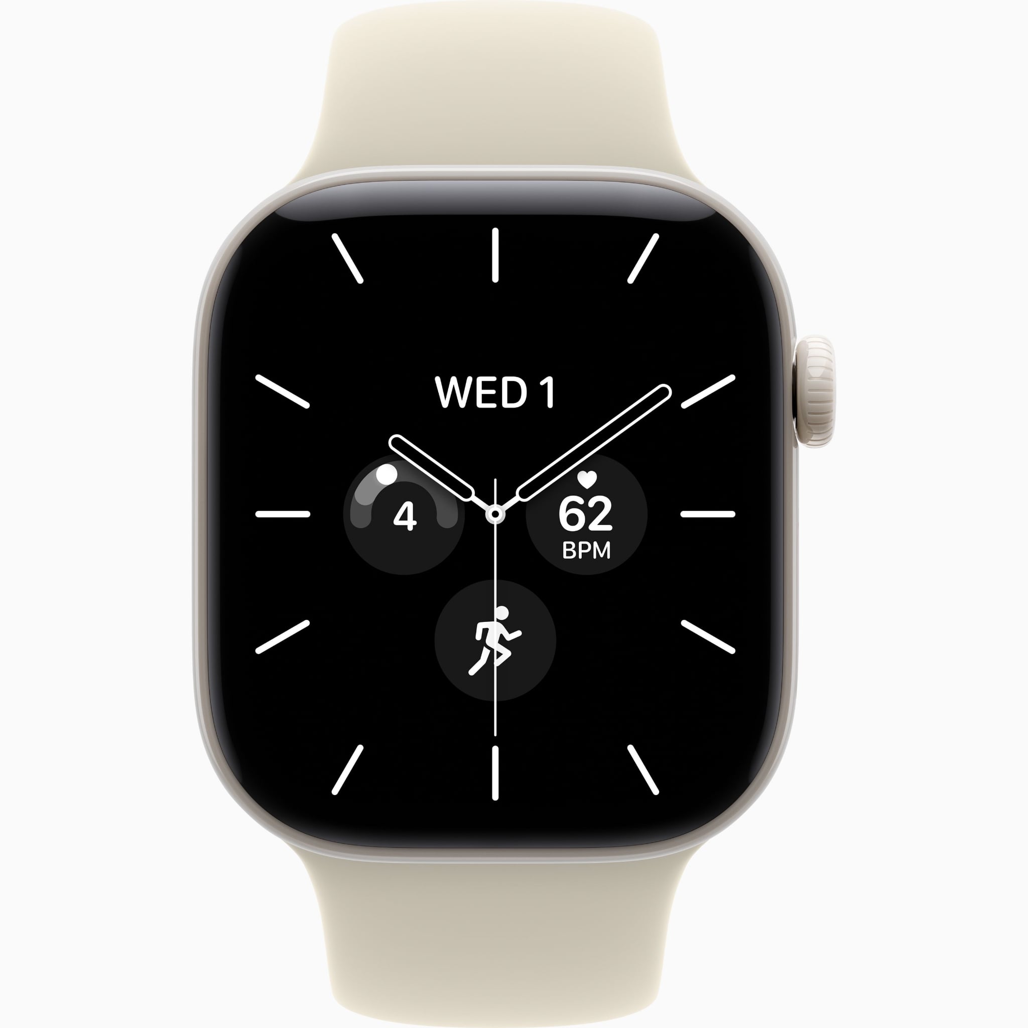 Apple Watch S12 GPS+Cellular 42mm - Pearl White Ceramic Case with Sand Sport Band