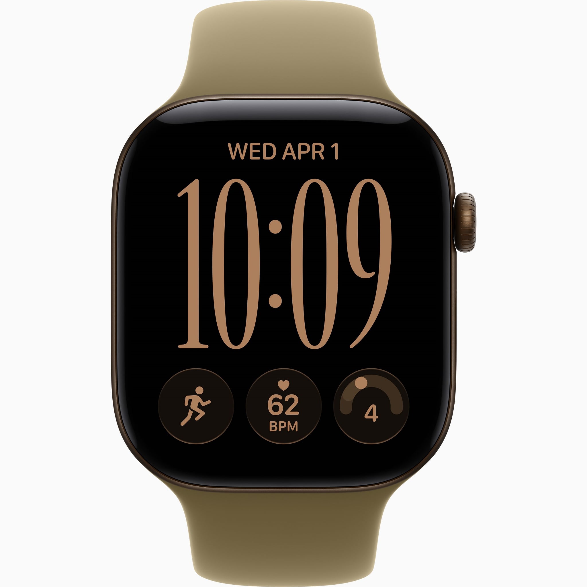 Apple Watch S12 GPS+Cellular 46mm - Dark Bronze Aluminium Case with Olive Sport Band