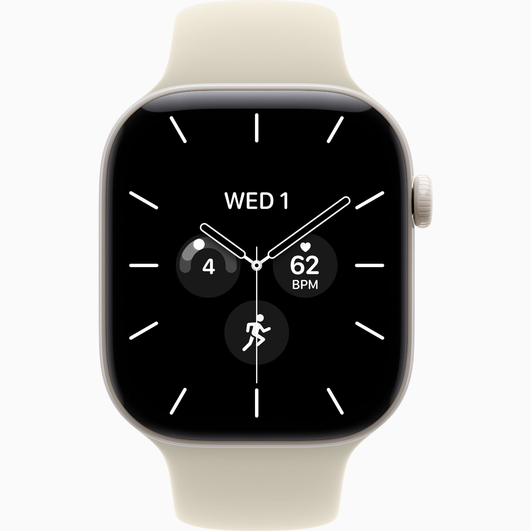 Apple Watch S12 GPS+Cellular 46mm - Pearl White Ceramic Case with Sand Sport Band