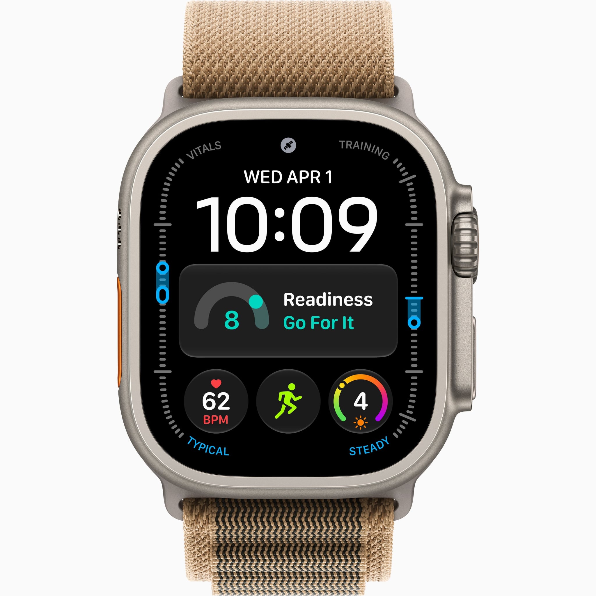 Apple Watch Ultra 4 49mm - Natural Titanium Case with Desert Alpine Loop