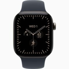 Apple Watch S12 GPS+Cellular 42mm - Natural Titanium Case with Navy Blue Sport Band