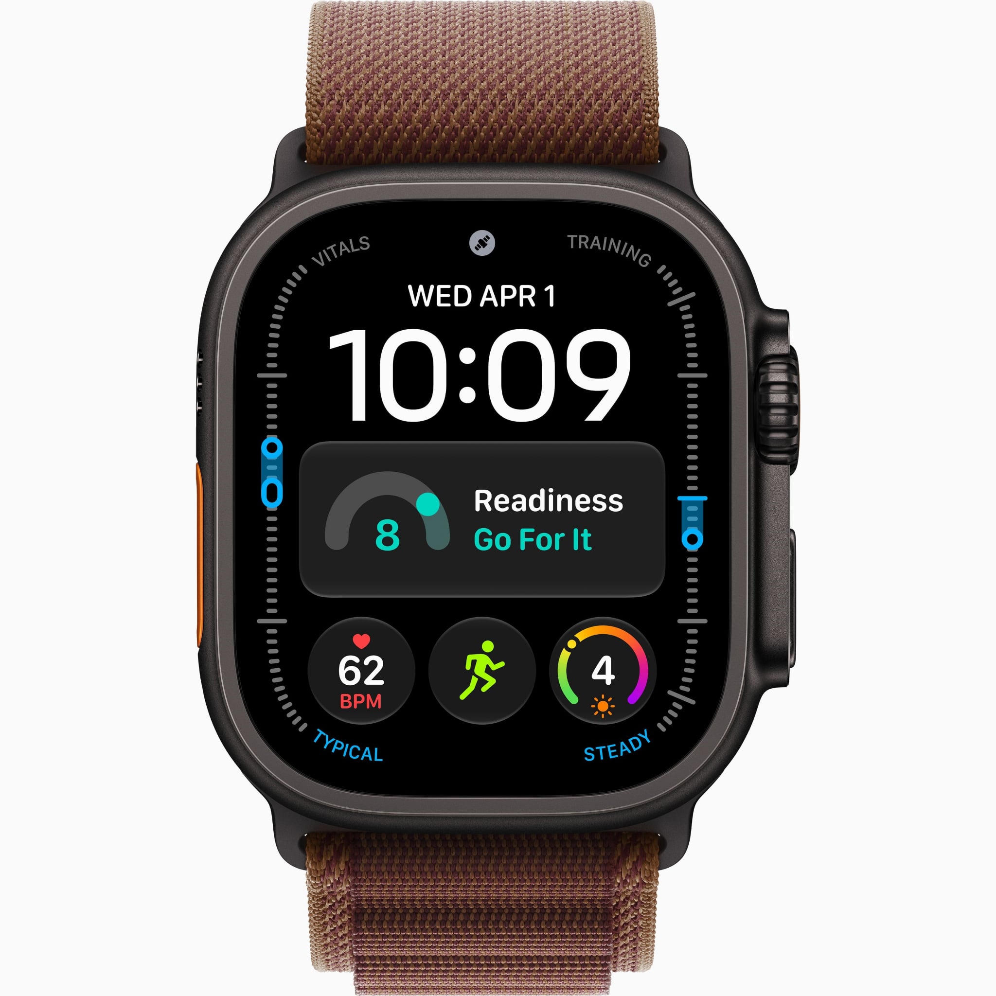 Apple Watch Ultra 4 49mm - Black Titanium Case with Burgundy Alpine Loop