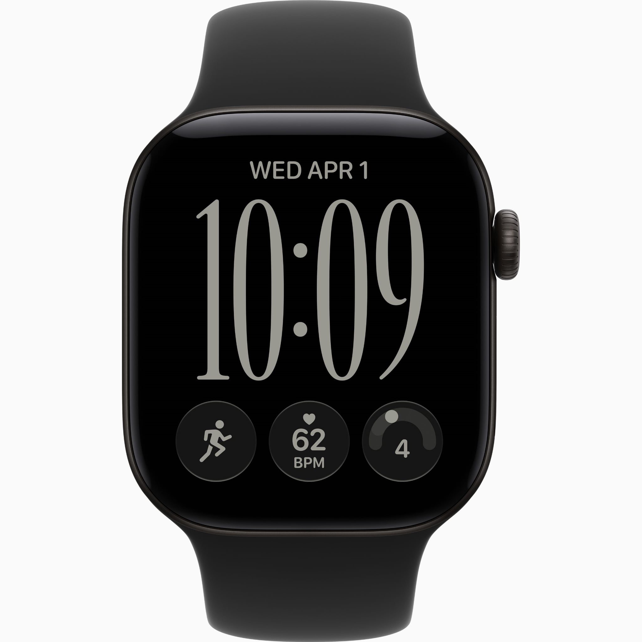 Apple Watch S12 GPS+Cellular 42mm - Black Aluminium Case with Black Sport Band