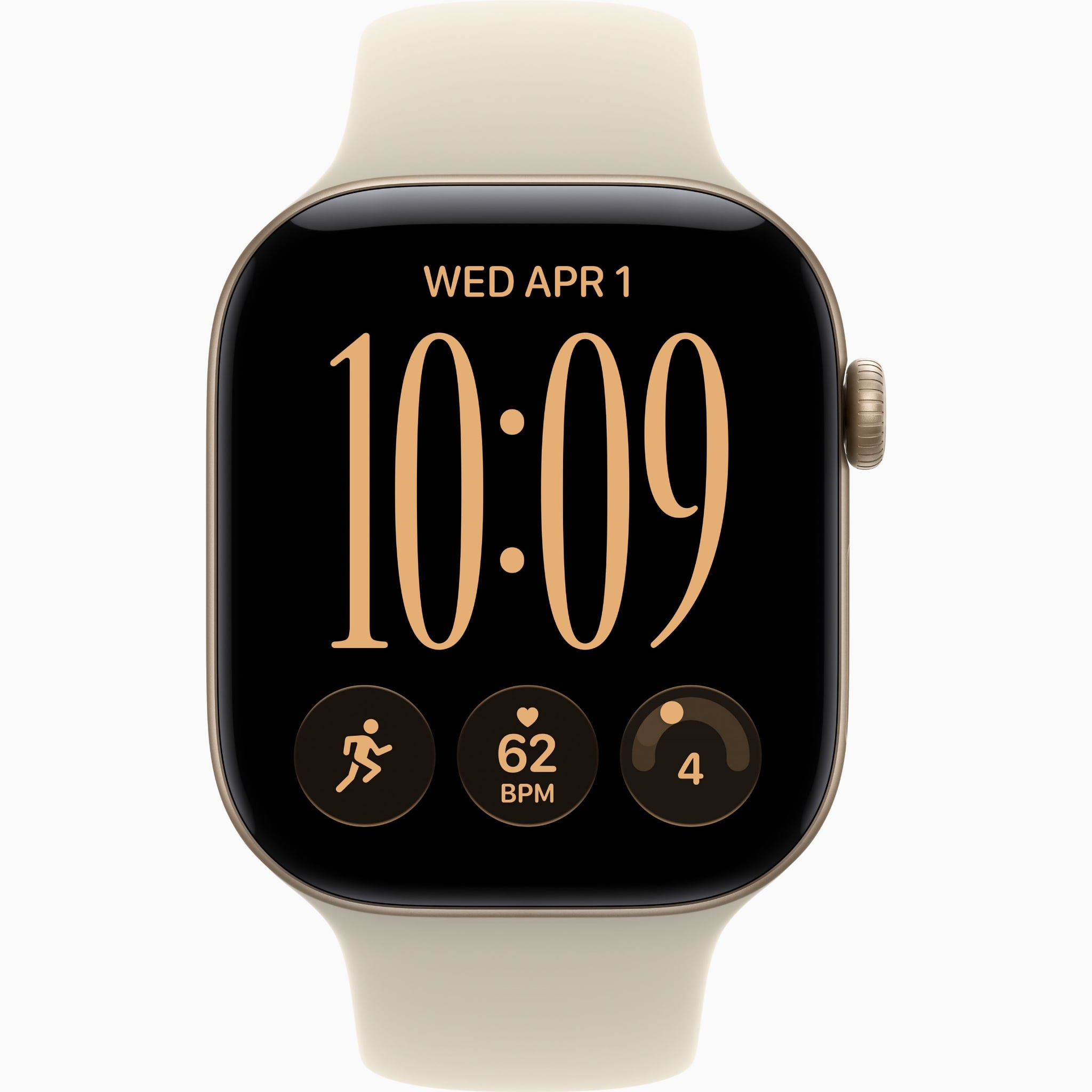 Apple Watch S12 GPS+Cellular 46mm - Light Gold Aluminium Case with Sand Sport Band