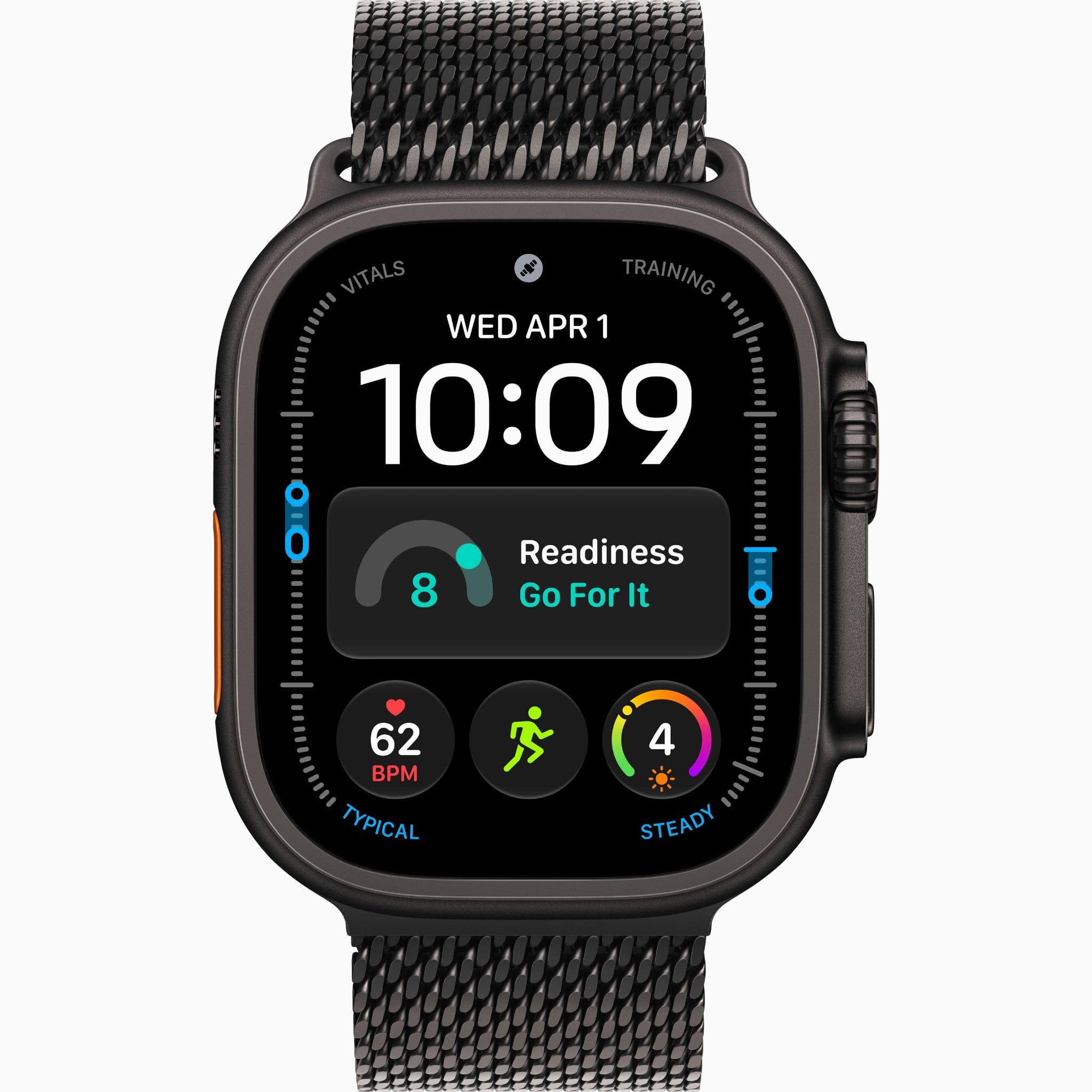 Apple Watch Ultra 4 49mm - Black Titanium Case with Black Titanium Milanese Loop