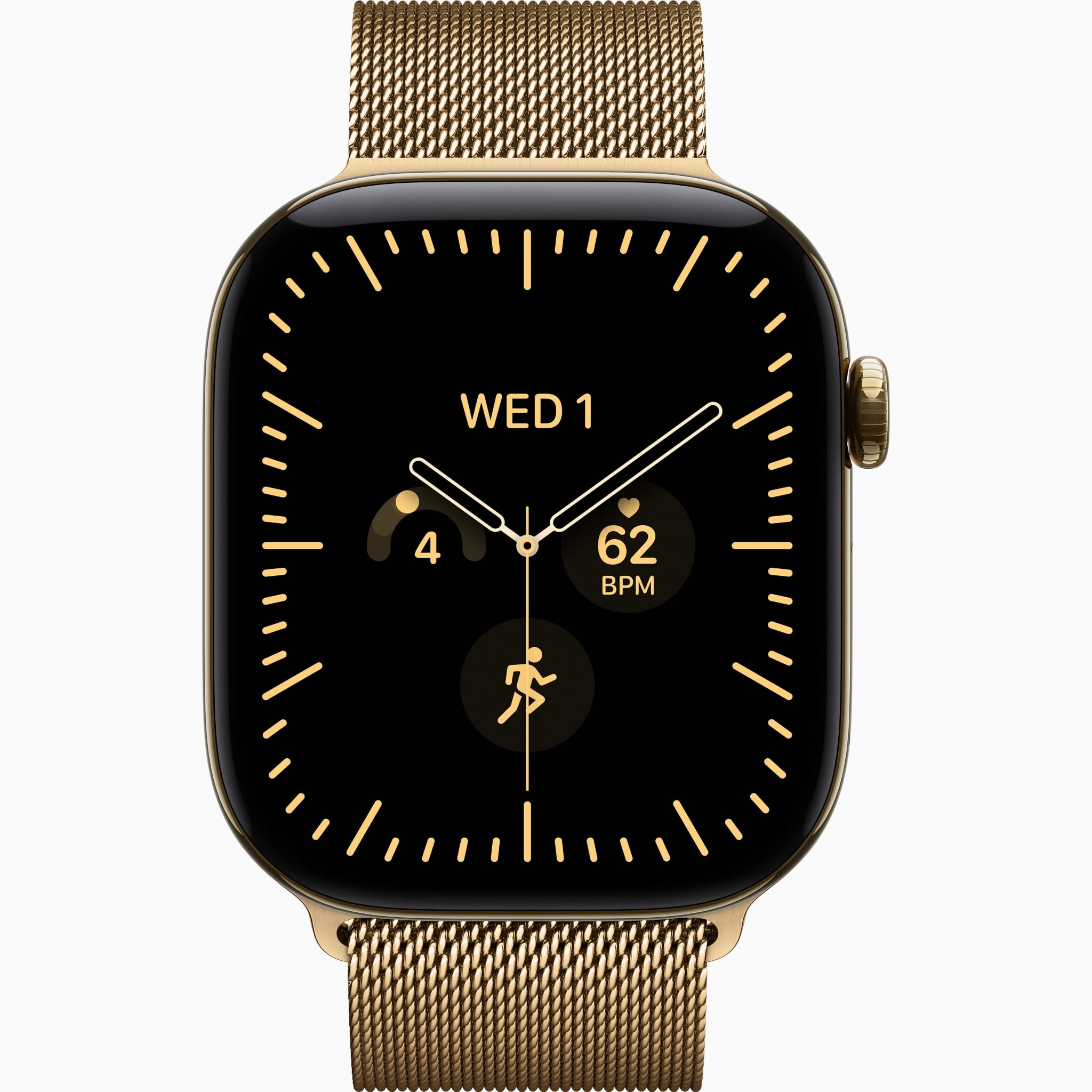 Apple Watch S12 GPS+Cellular 46mm - Radiant Gold Titanium Case with Radiant Gold Milanese Loop
