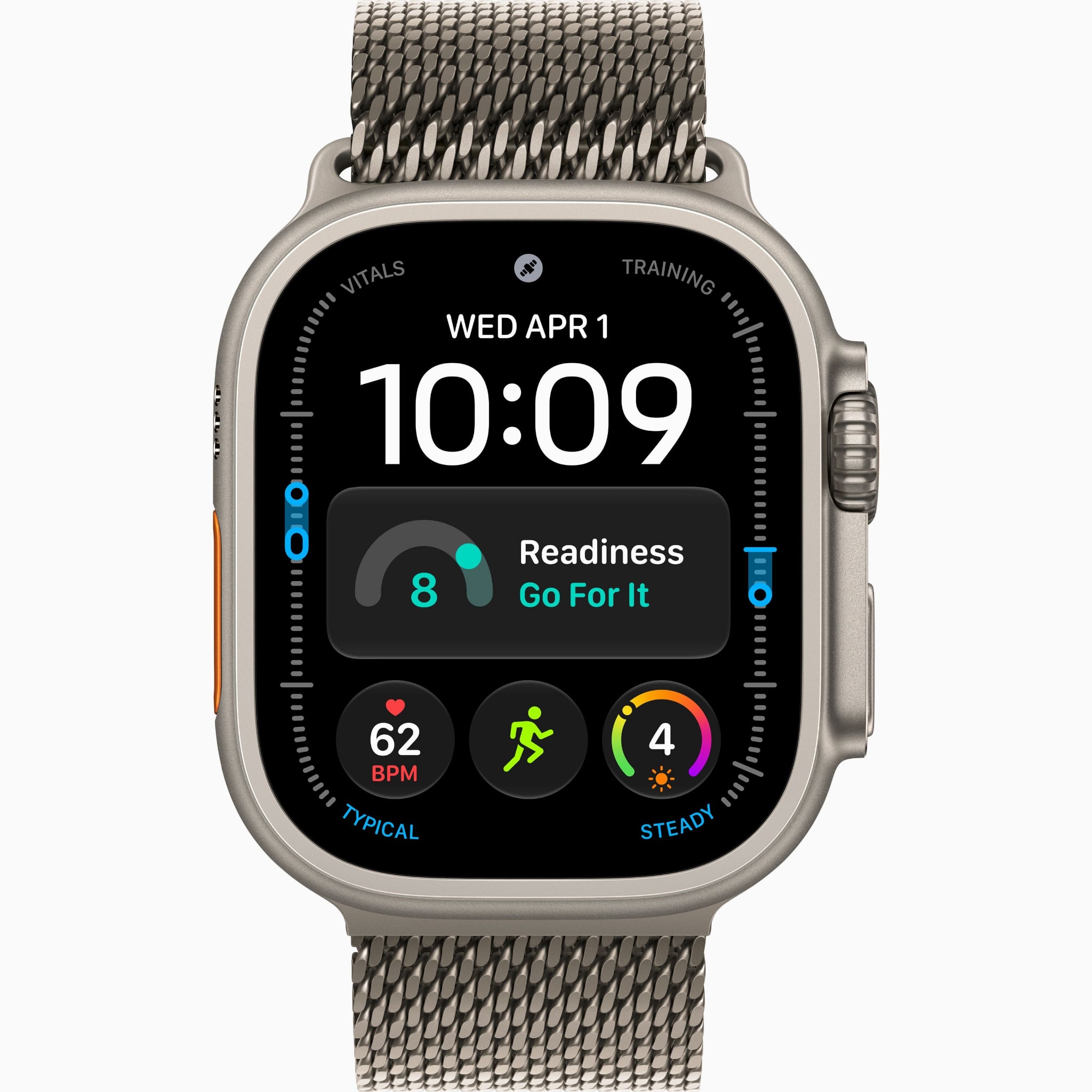 Apple Watch Ultra 4 49mm - Natural Titanium Case with Natural Titanium Milanese Loop