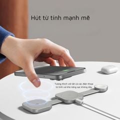 Đế sạc không dây MAZER 3in1 Qi2
