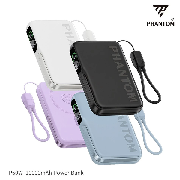 Pin dự phòng PHANTOM P60W 10000mAh Sạc Magsafe