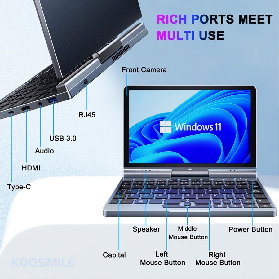 Laptop Mini Koosmile P8 (N150 12/512GB)